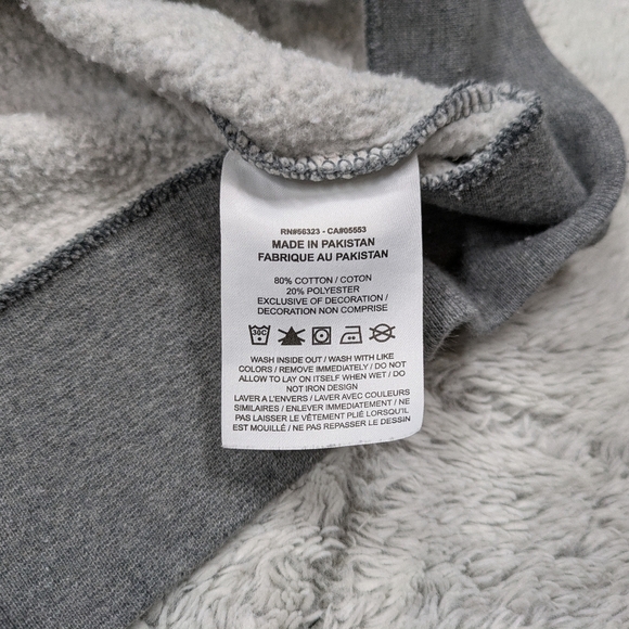 Nike Sweatshirt Women's M Gray Red Blue Colorblock Crew Fleece 80’s Retro - Picture 6 of 7